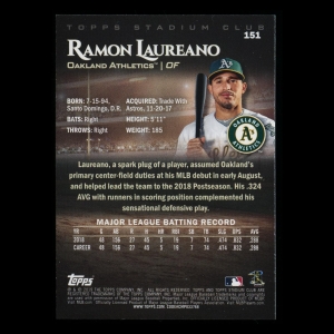 Ramon Laureano RC 2019 Stadium Club Rookie Athletics