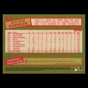 Walker Buehler 2020 Topps 1985 Retro Dodgers