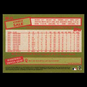 Chris Sale 2020 Topps 1985 Retro Red Sox