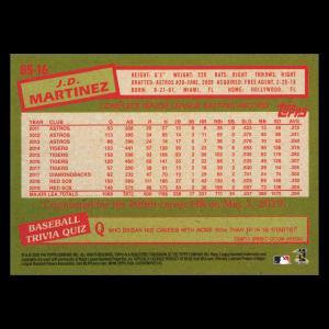 J.D. Martinez 2020 Topps 1985 Retro Red Sox