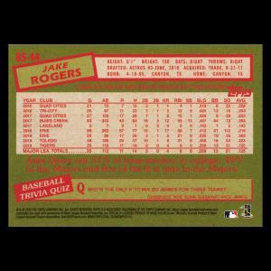 Jake Rogers RC 2020 Topps 1985 Retro Rookie Tigers