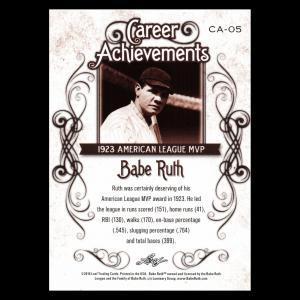 Babe Ruth 2016 Leaf Career Achievements American League MVP #5