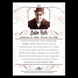 Babe Ruth 2016 Leaf Ruth in Victorian Costume for 1924 Film Role #58