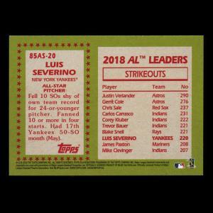 Luis Severino 2020 Topps 1985 Retro AL All Star Yankees