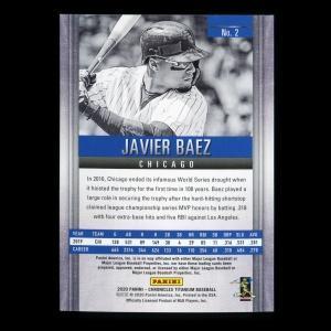 Javier Baez 2020 Chronicles Titanium Cubs