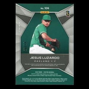 Jesus Luzardo RC 2020 Chronicles Spectra Rookie Patch Auto Athletics 10/10