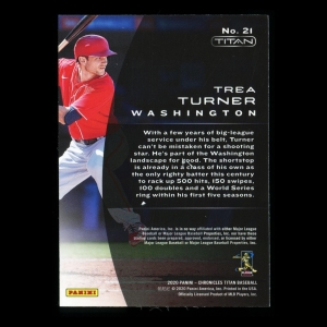 Trea Turner 2020 Chronicles Titan Nationals