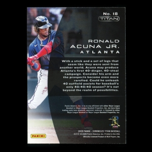 Ronald Acuna Jr. 2020 Chronicles Titan Braves