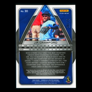 J.P. Crawford 2020 Chronicles Spectra Pink Neon Mariners 28/75