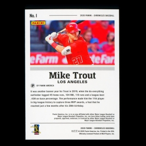 Mike Trout 2020 Chronicles Angels