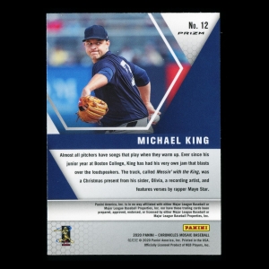 Michael King RC 2020 Chronicles Mosaic Silver Rookie Yankees