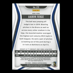 Aaron Judge 2020 Chronicles Certified Yankees