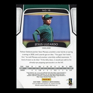 Jesus Luzardo RC 2020 Chronicles Limited Rookie Athletics
