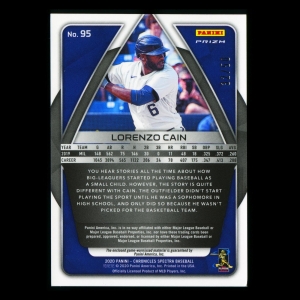 Lorenzo Cain 2020 Chronicles Spectra Blue Disco Patch Brewers 32/50