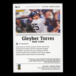 Gleyber Torres 2020 Chronicles Yankees