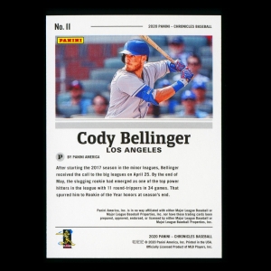 Cody Bellinger 2020 Chronicles Dodgers