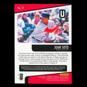 Juan Soto 2020 Chronicles Unparalleled Nationals