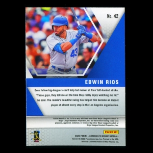 Edwin Rios RC 2020 Chronicles Mosaic Rookie Dodgers