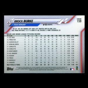 Broke Burke RC 2020 Topps Chrome Rookie Rangers