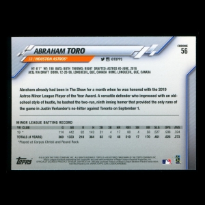 Abraham Toro RC 2020 Topps Chrome Rookie Astros