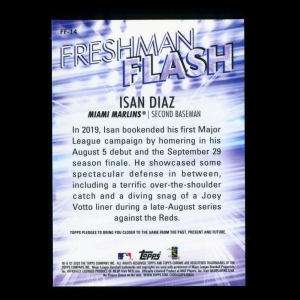 Isan Diaz RC 2020 Topps Chrome Freshman Flash Rookie Marlins