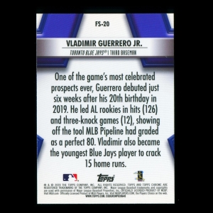 Vladimir Guerrero Jr. 2020 Topps Chrome Future Stars Blue Jays