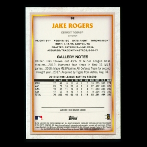 Jake Rogers RC 2020 Gallery Rookie Tigers