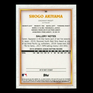 Shogo Akiyama RC 2020 Gallery Rookie Reds