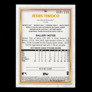 Jesus Tinoco RC 2020 Gallery Rookie Rockies 008/250