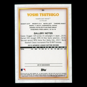 Yoshi Tsutsugo RC 2020 Gallery Rookie Rays