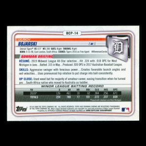 Ulrich Bojarski 2020 Bowman Chrome 1st Bowman Prospect Tigers