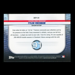Tyler Freeman 2020 Bowman Chrome Scouts Top 100 | #91 Indians