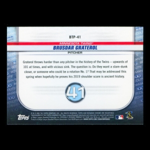Brusdar Graterol 2020 Bowman Chrome Scouts Top 100 | #41 Twins