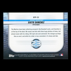Sixto Sanchez 2020 Bowman Chrome Scouts Top 100 | #41 Marlins