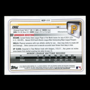 Oneil Cruz 2020 Bowman Chrome Prospect Pirates