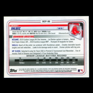 Bobby Balbec 2020 Bowman Chrome Prospect Red Sox