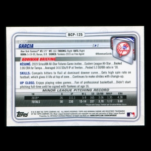 Deivi Garcia 2020 Bowman Chrome Prospect Yankees