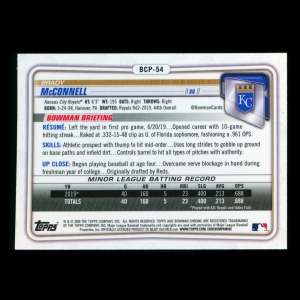 Brady McConnell 2020 Bowman Chrome Prospect Royals