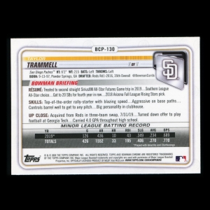 Taylor Trammell 2020 Bowman Chrome Prospect Padres