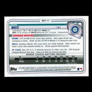 Evan White 2020 Bowman Chrome Prospect Mariners