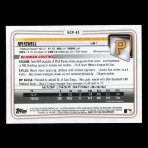 Cal Mitchell 2020 Bowman Chrome Prospect Pirates