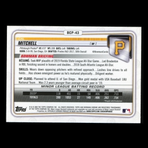 Cal Mitchell 2020 Bowman Chrome Prospect Pirates