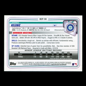Jarred Kelenic 2020 Bowman Chrome Prospect Mariners