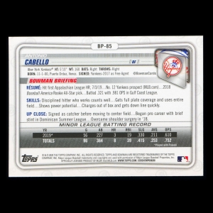 Antonio Cabello 2020 Bowman 1st Bowman Prospect Yankees