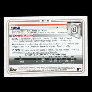 Tarik Skubal 2020 Bowman 1st Bowman Prospect Tigers