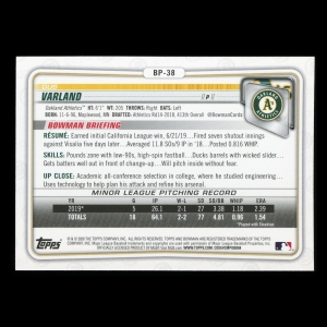 Gus Varland 2020 Bowman 1st Bowman Prospect Athletics