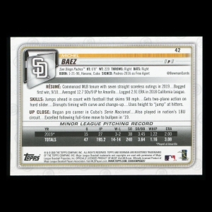 Michel Baez RC 2020 Bowman Rookie Padres