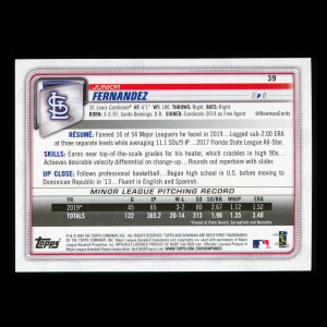 Junior Fernandez RC 2020 Bowman Rookie Cardinals