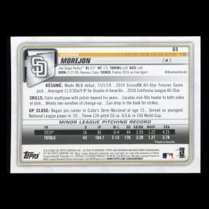 Adrian Morejon RC 2020 Bowman Rookie Padres