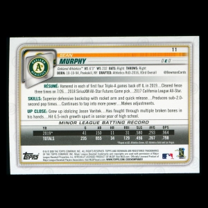 Sean Murphy RC 2020 Bowman Rookie Athletics